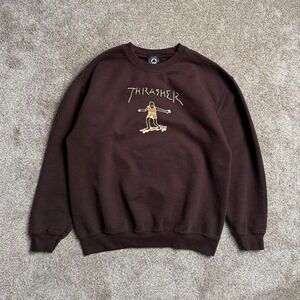 THRASHER GONZ CHOCOLATE BROWN SWEATSHIRT